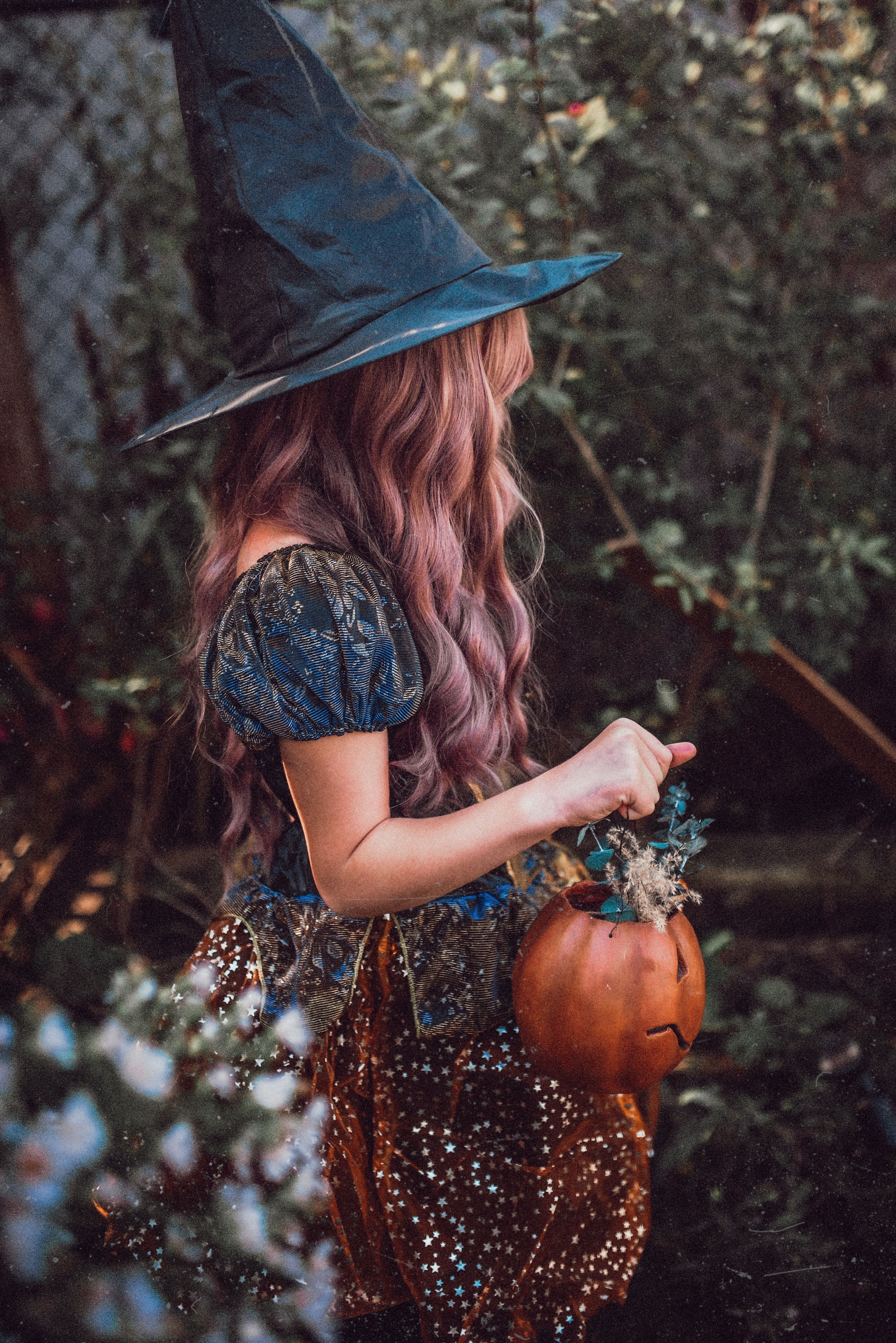 Girl in a witch costume