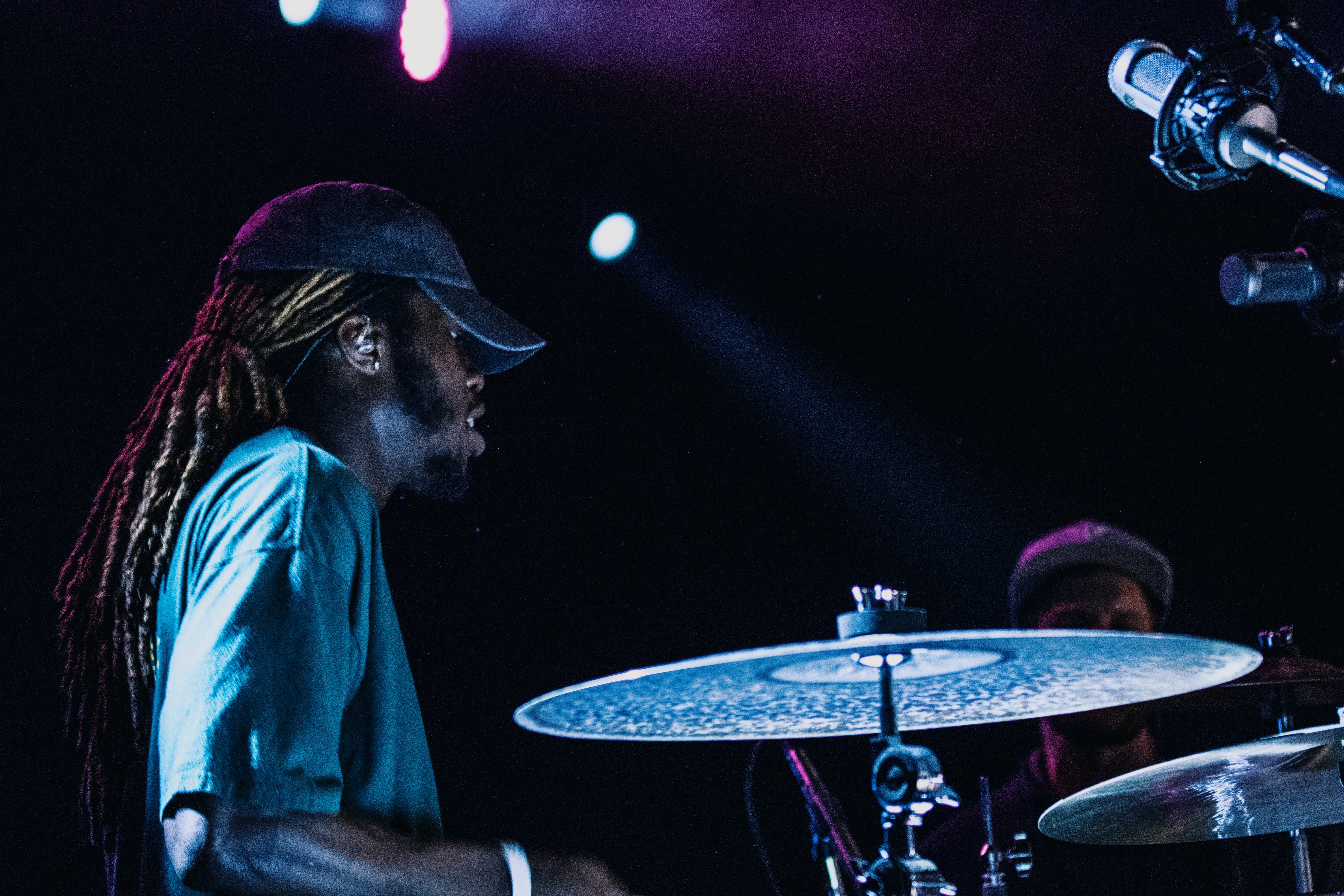 man playing drums