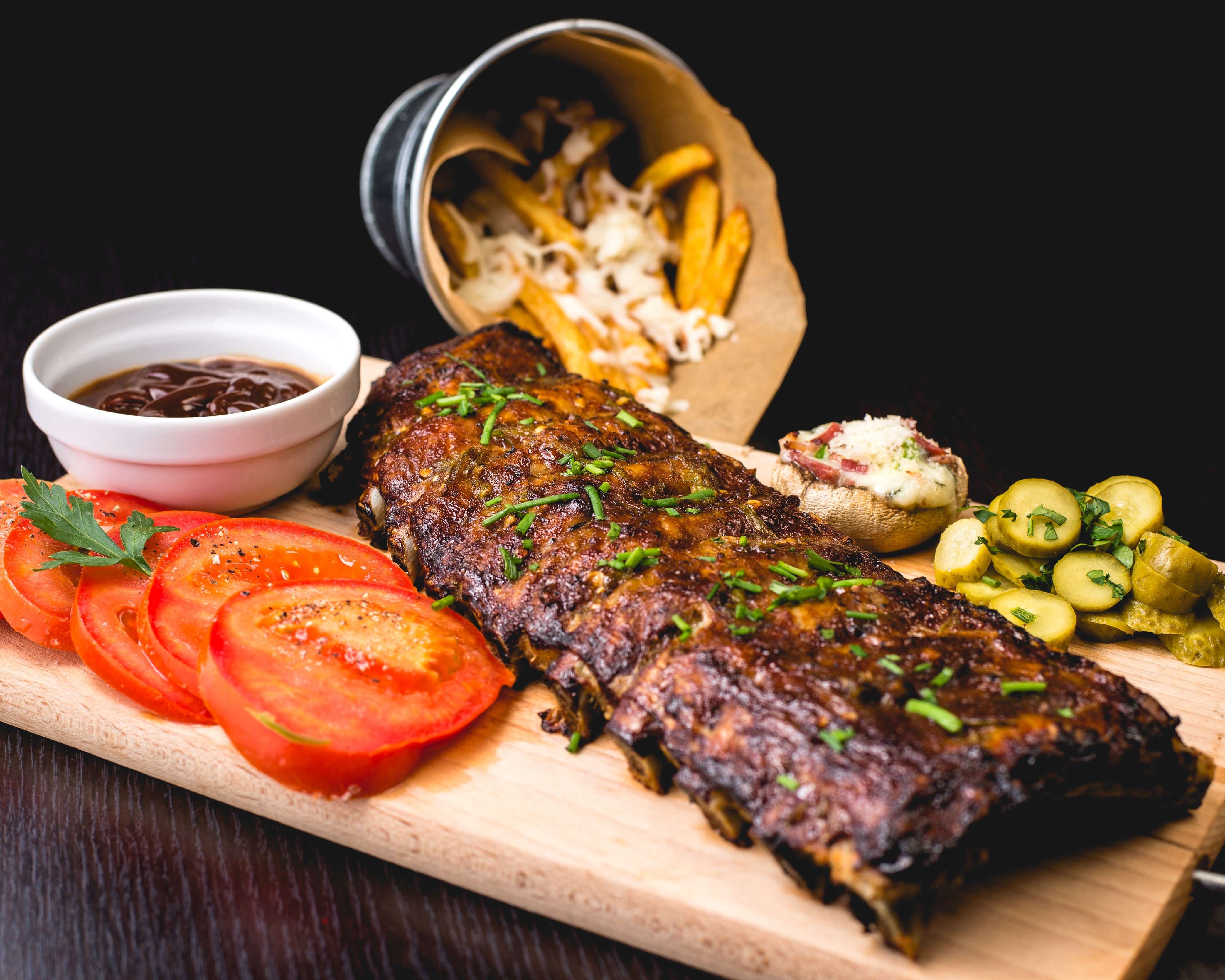 rack of ribs on a plate